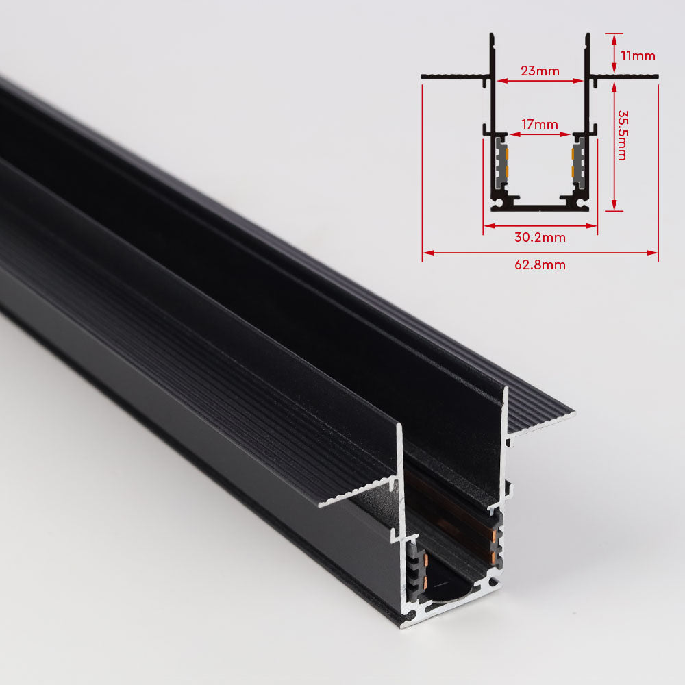 AM-MR-20F15B - (1M) 20 Style Flush Mounted Magnetic Rail