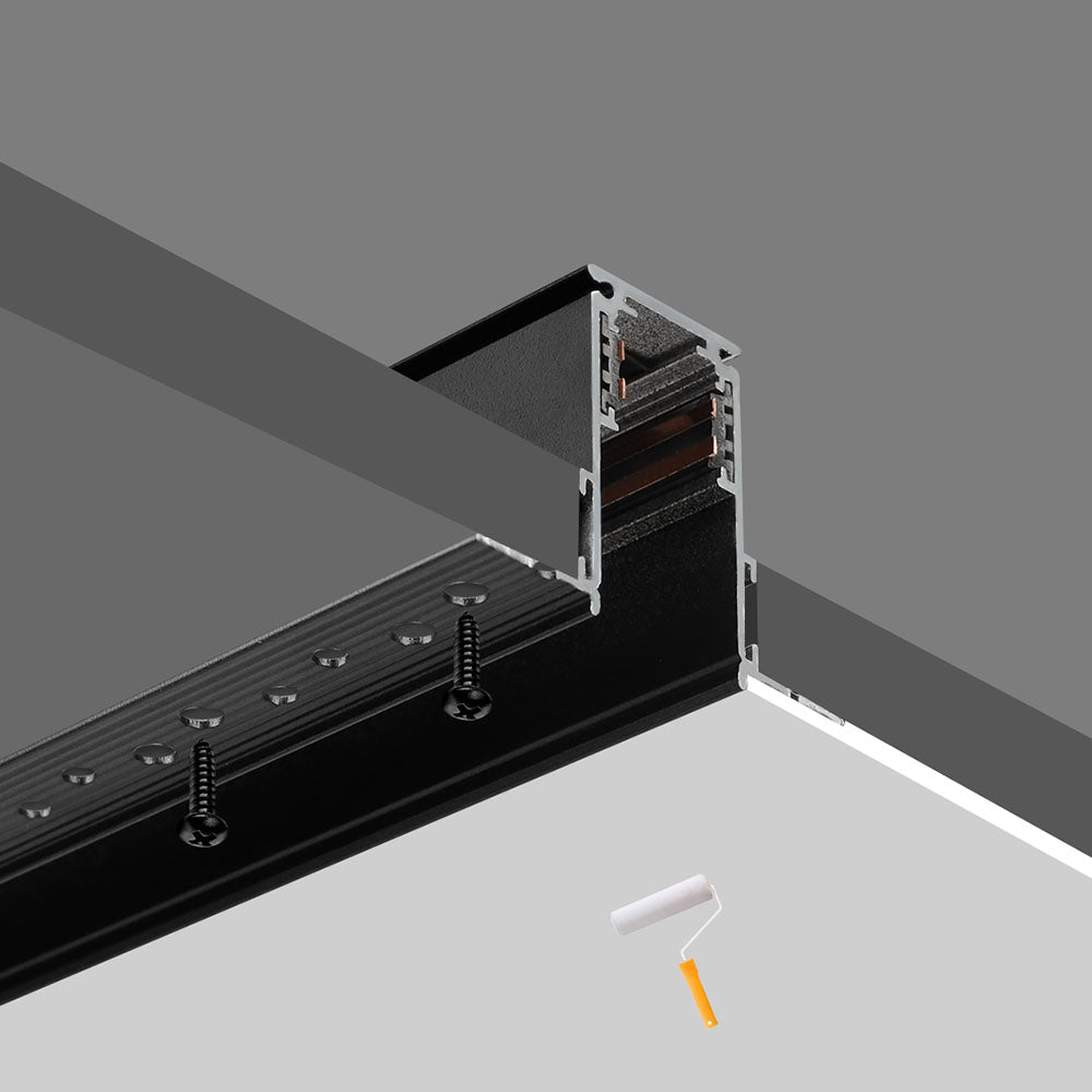 AM-MR-20P15C - (2M) 20 Style Plastering Mounted Magnetic Rail