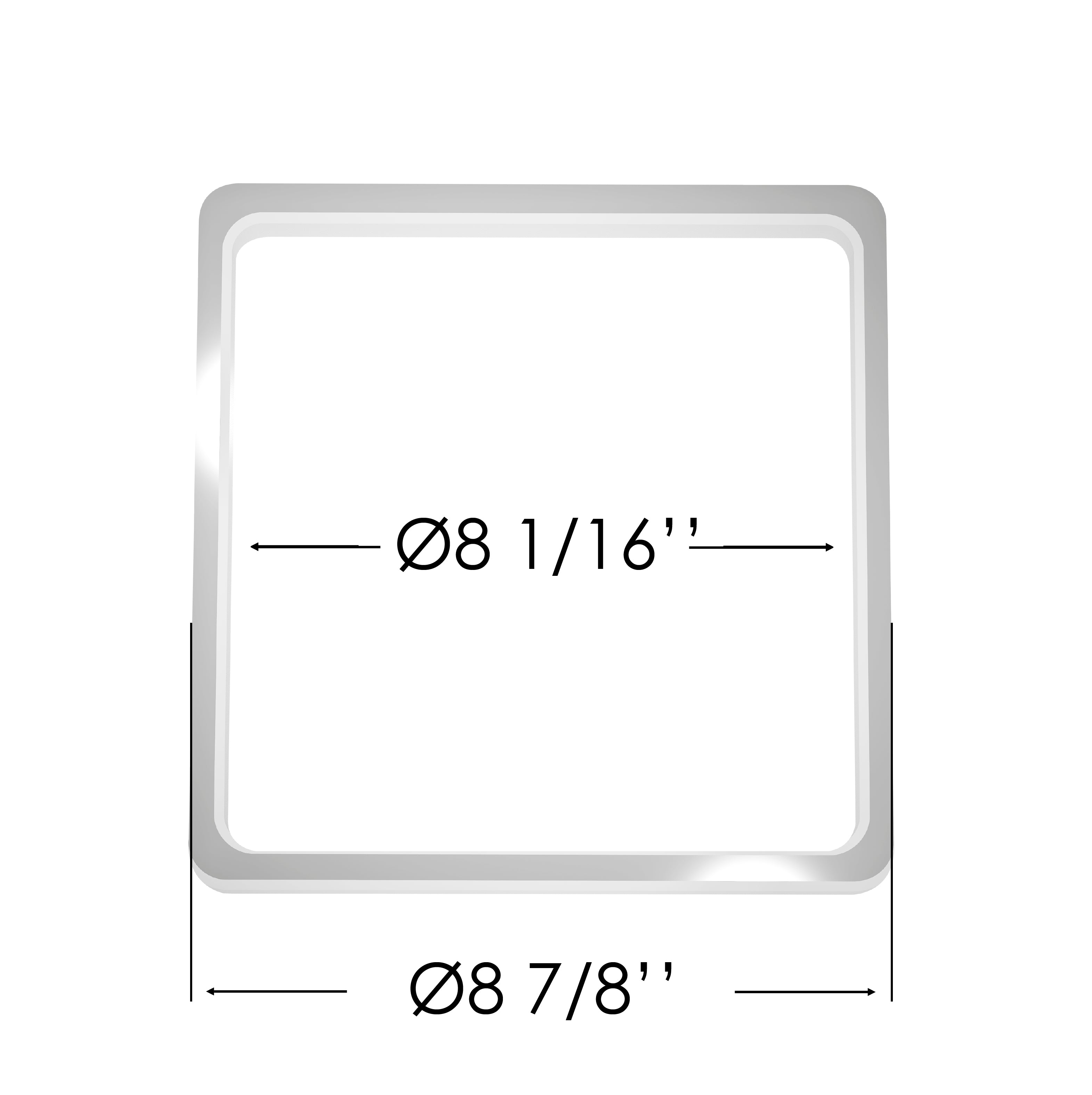 225x225 mm (8 7/8"x8 7/8") Square Thermal Reinforcement Ring for Spotlights