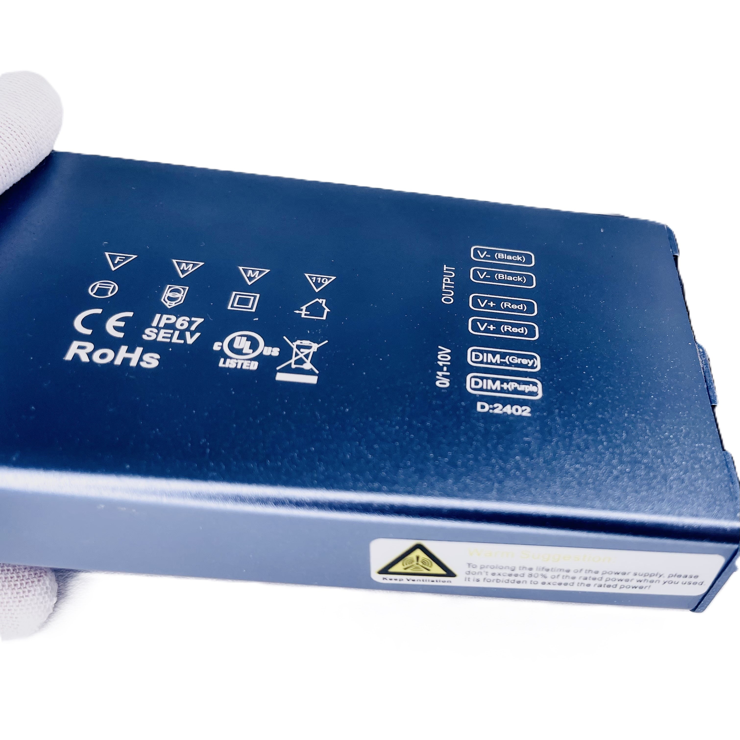 Triac Dimmable LED Driver 24V 300W IP67 Ultra Slim 0.8in UL Listed Compatible with Lutron Dimmer, Transformer for LED Lights, Power Supply 5in1 Triac/0-10V/1-10V/Potentiometer/10V PWM