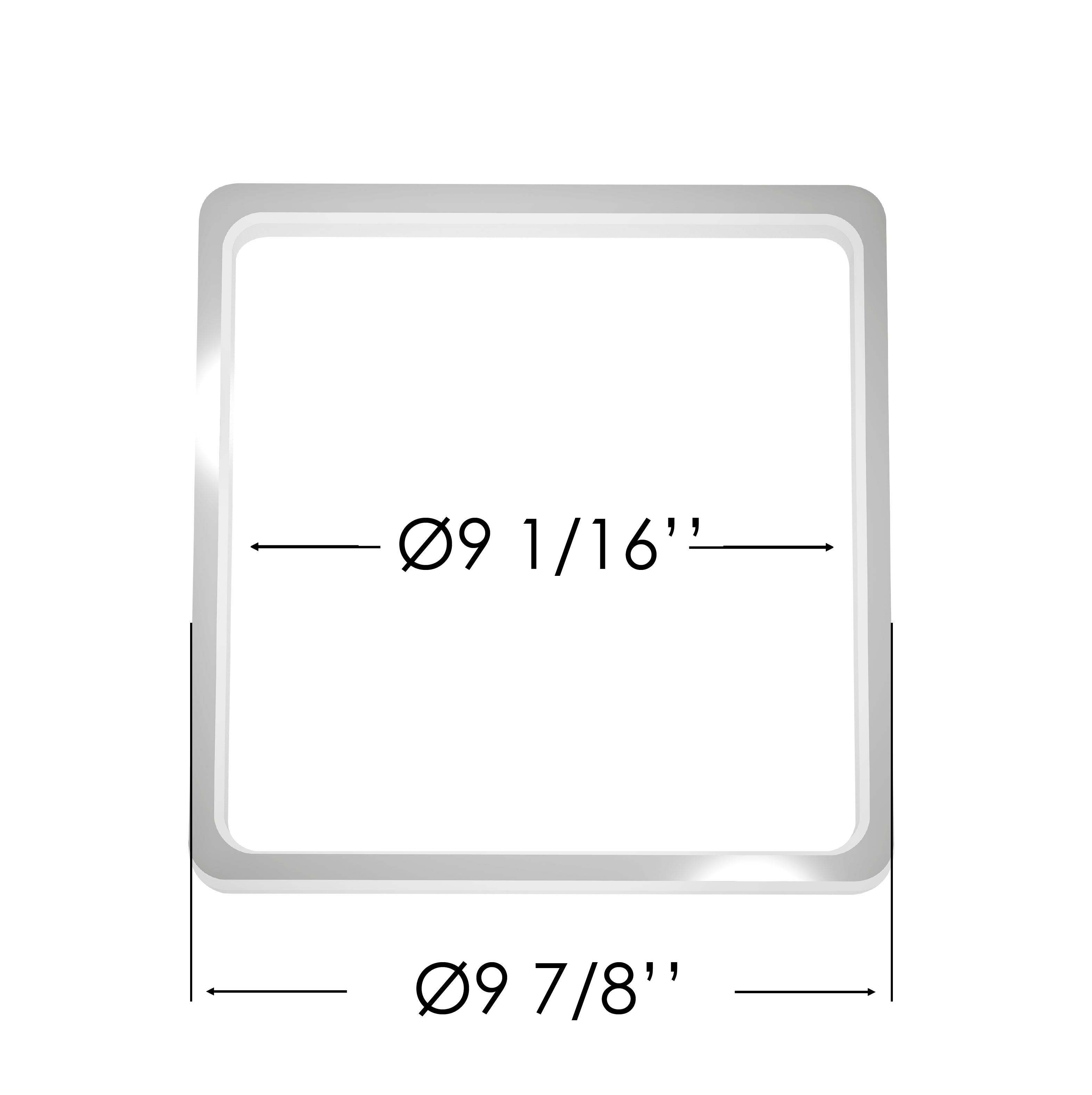 250x250 mm (9 7/8"x9 7/8") Square Thermal Reinforcement Ring for Spotlights