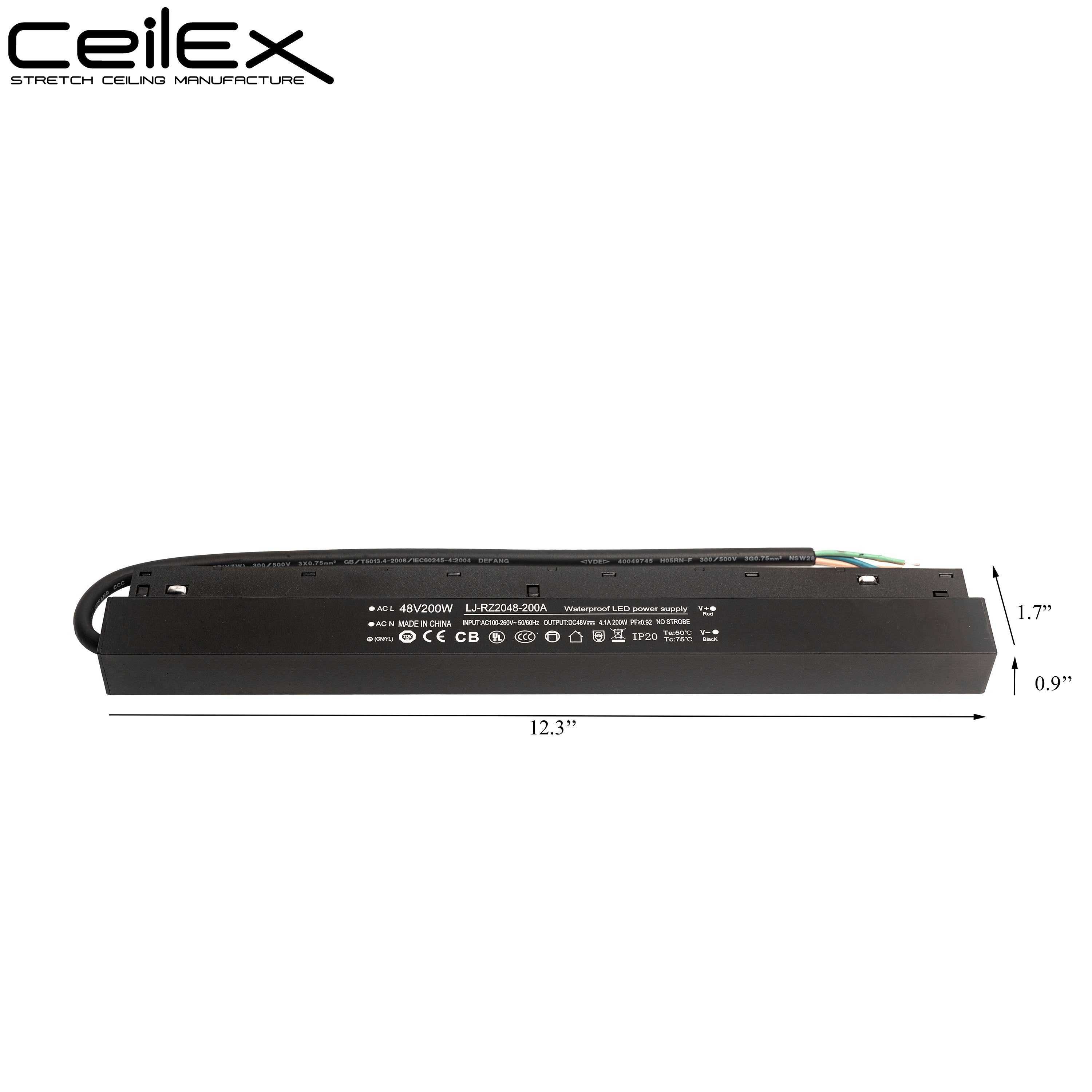 LED Driver 48V 200W IP20, Constant-Voltage Power Supply, LED Power Supply 100–260VAC 50/60Hz, Transformer for LED Lights