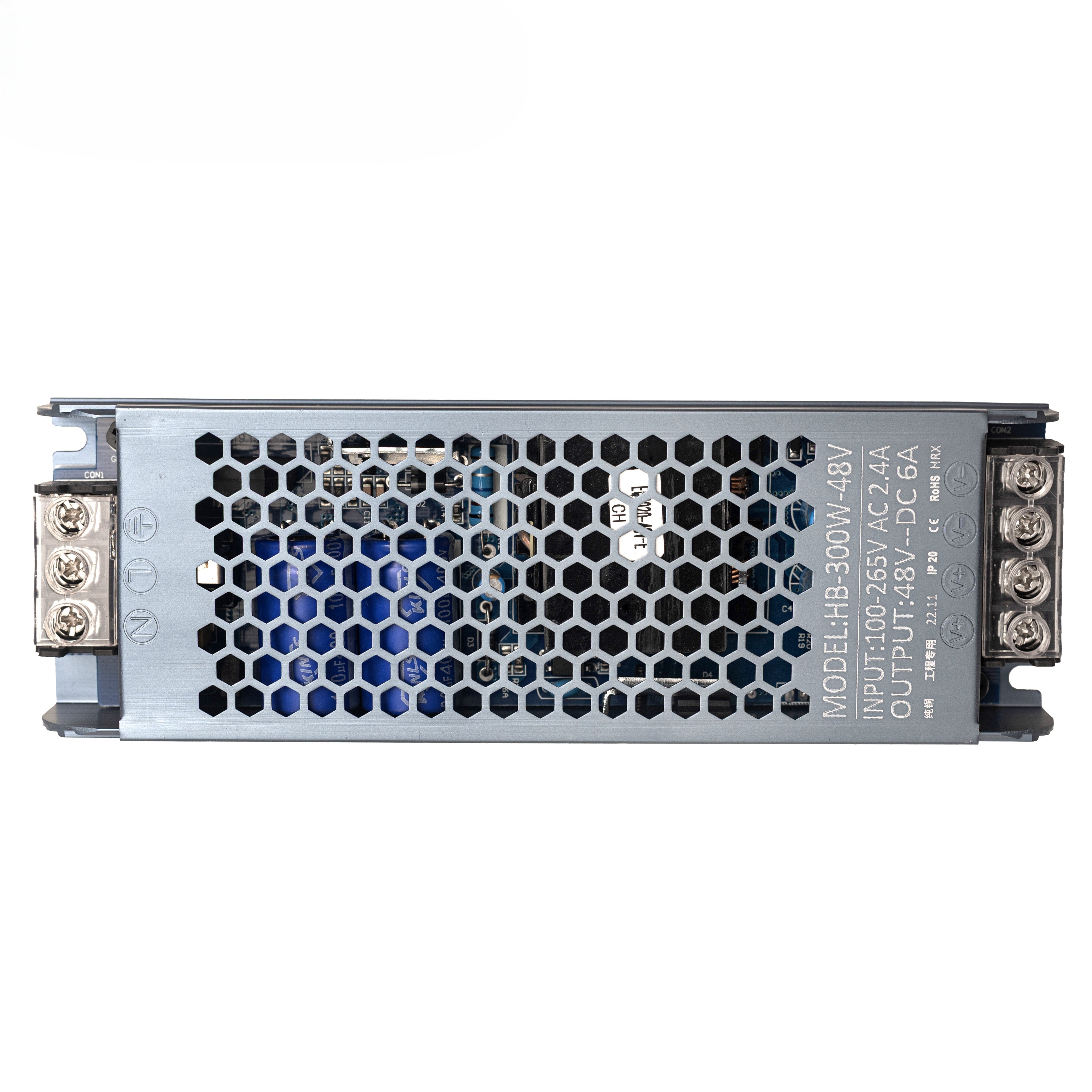 LED Driver 48V 300W IP20, Constant-Voltage Power Supply, LED Power Supply 100–265VAC 50/60Hz, Transformer for LED Lights (Non-Waterproof)
