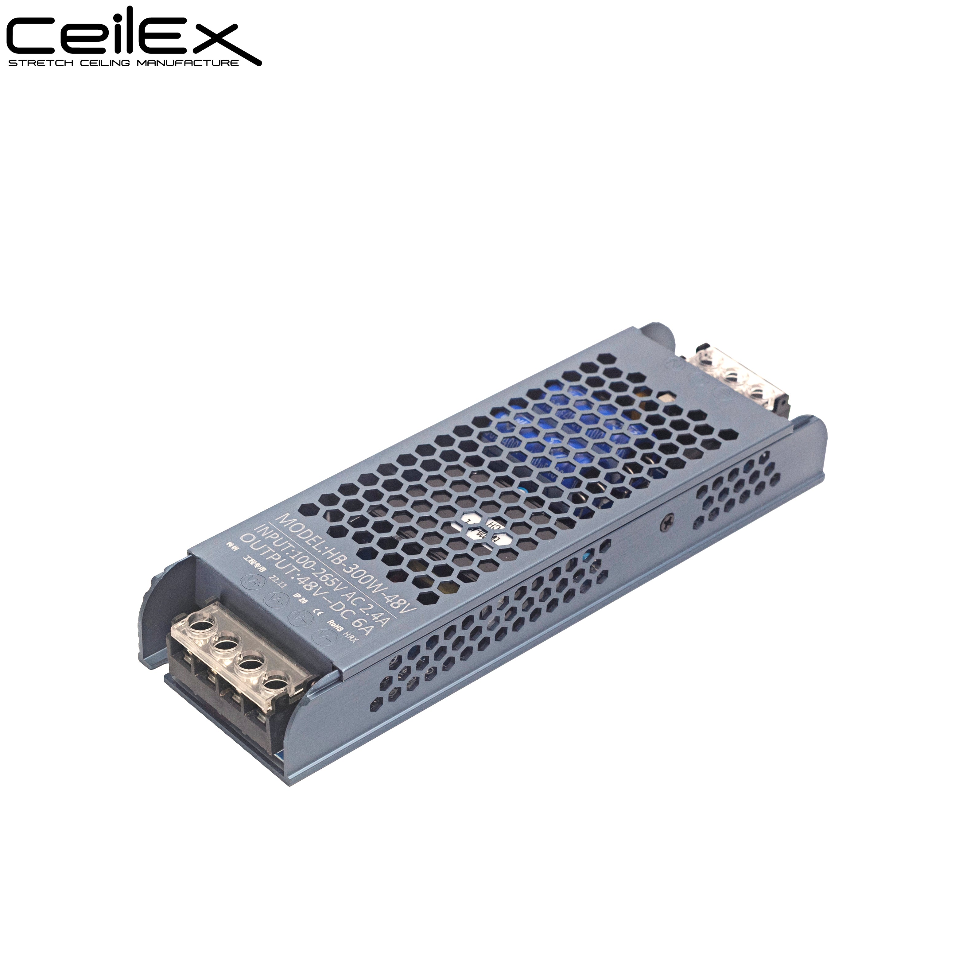 LED Driver 48V 300W IP20, Constant-Voltage Power Supply, LED Power Supply 100–265VAC 50/60Hz, Transformer for LED Lights (Non-Waterproof)