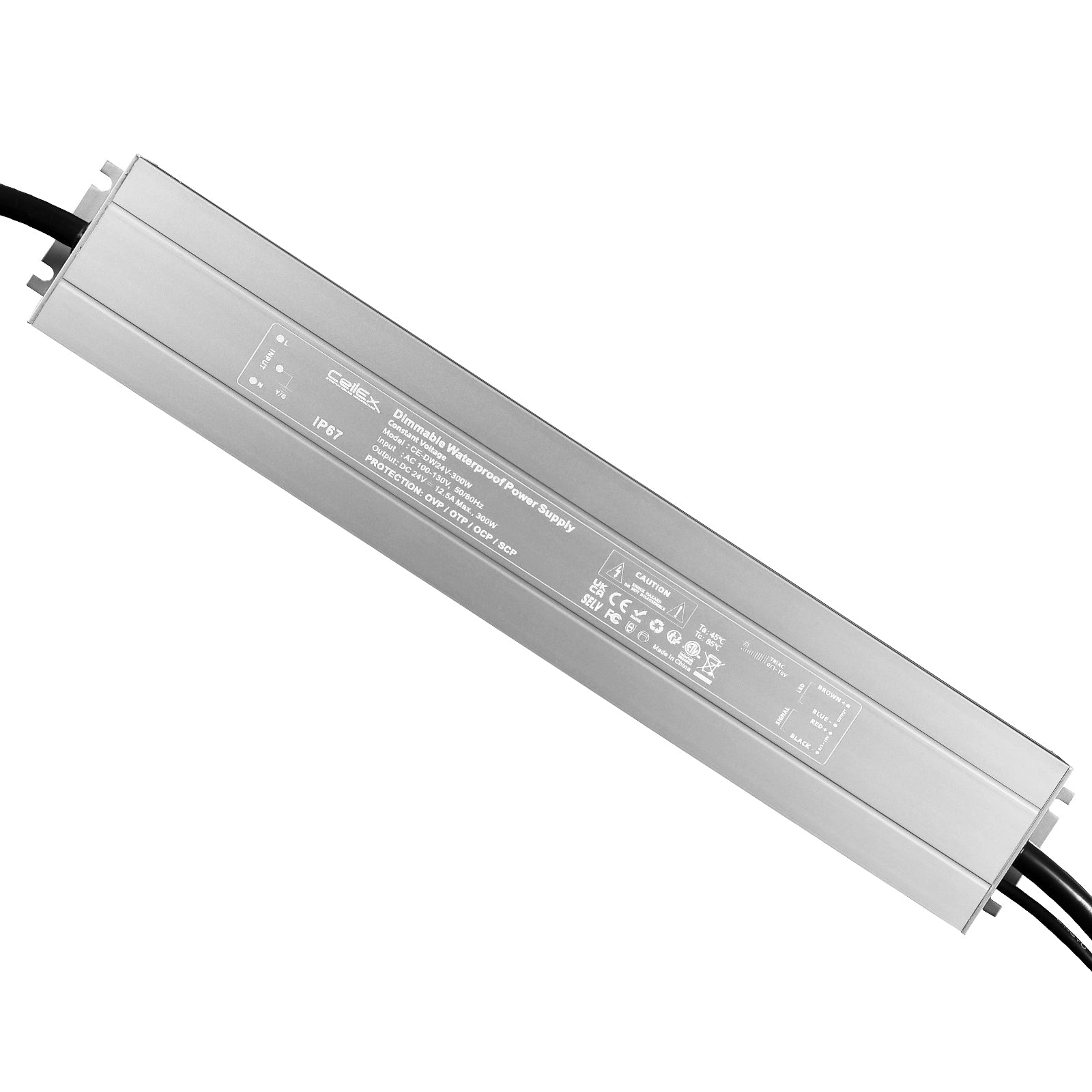 Triac Dimmable LED Driver 24V 300W IP67 ETL Listed Compatible with Lutron Dimmer, Transformer for LED Lights, Slim Waterproof Dimmable Power Supply 3 in 1 PWM.0/1-10V Dimming