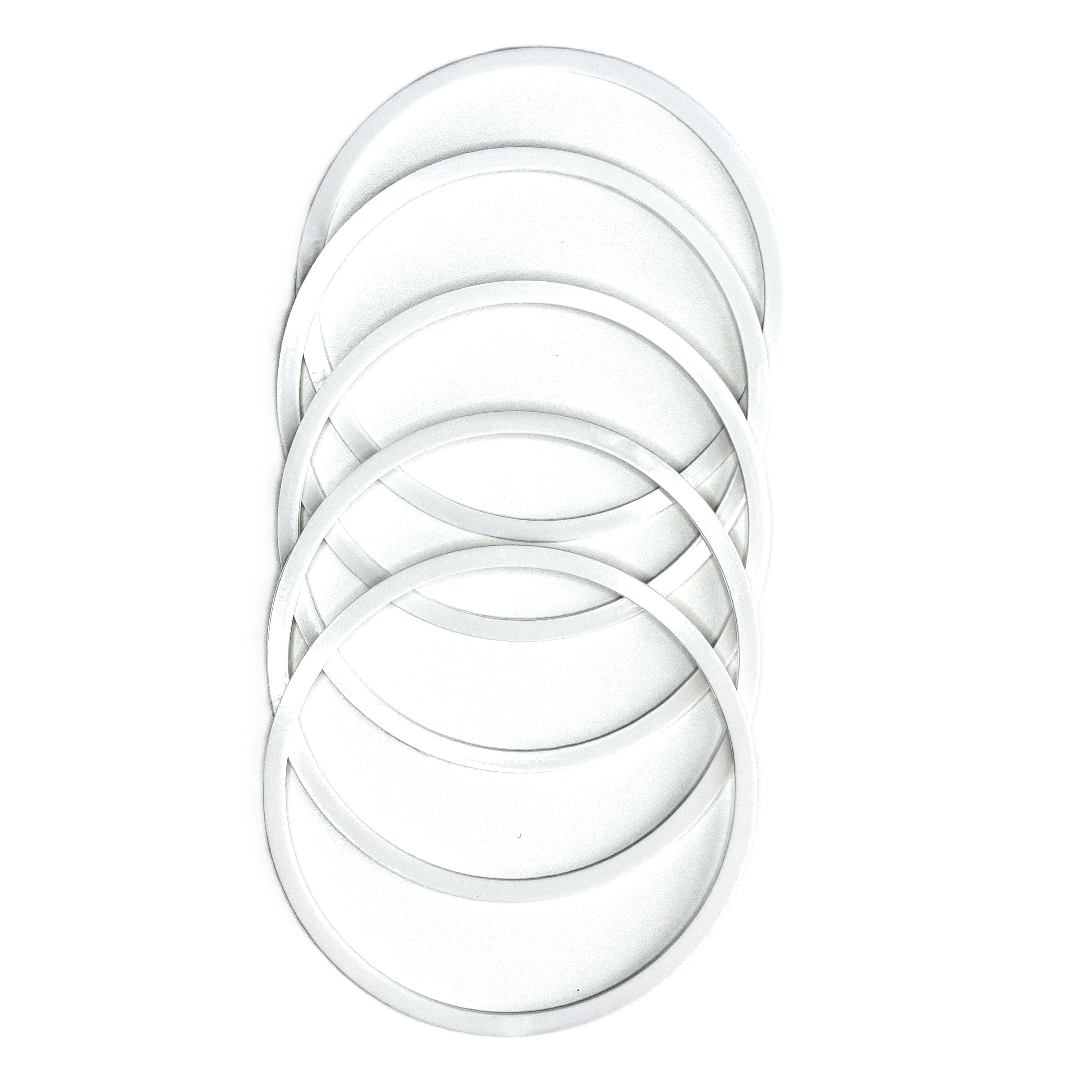 D4.11" (104 mm) White Stretch Ceilings Reinforcement Circle Rings/Protective Thermal Rings for Spotlights Installation