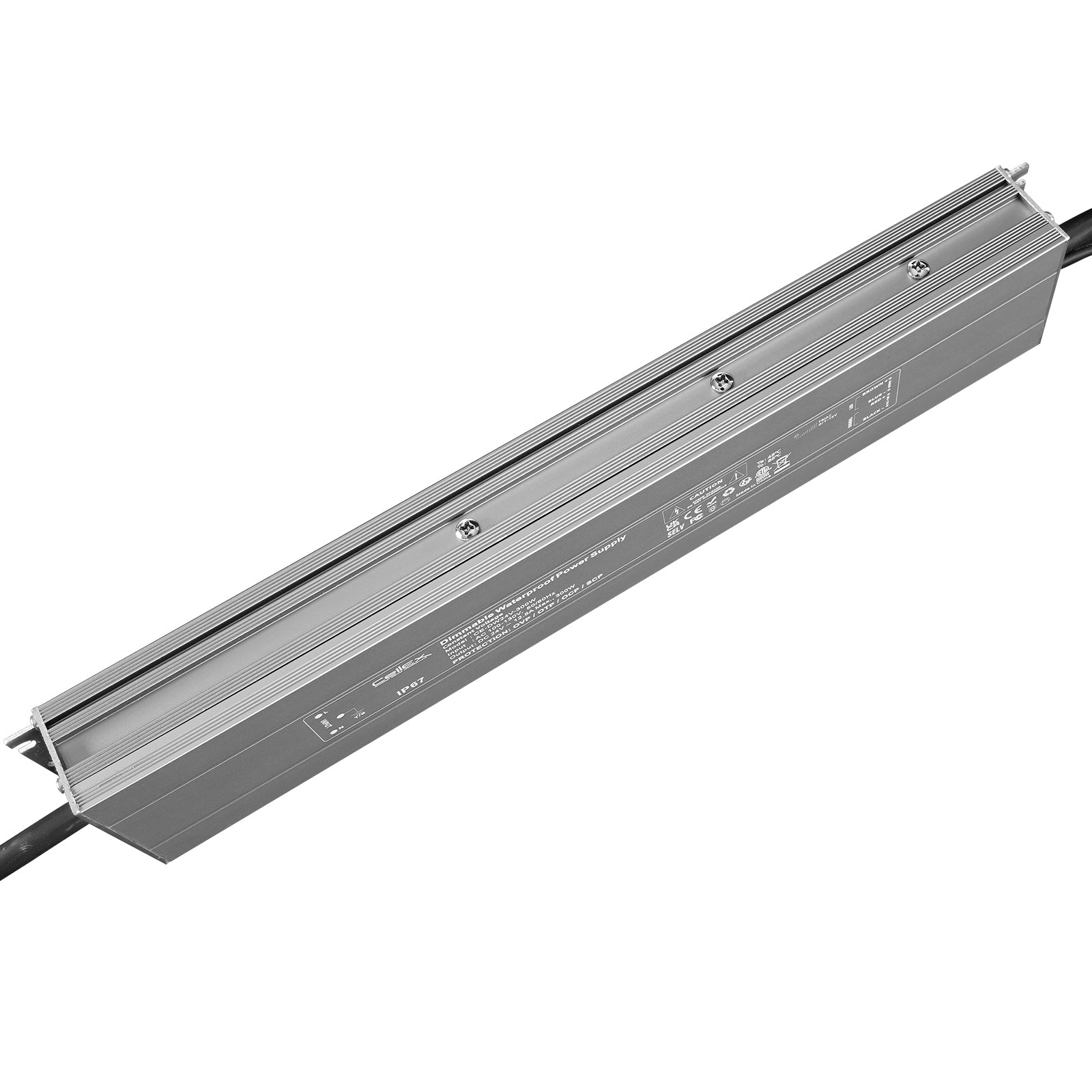 Triac Dimmable LED Driver 24V 300W IP67 ETL Listed Compatible with Lutron Dimmer, Transformer for LED Lights, Slim Waterproof Dimmable Power Supply 3 in 1 PWM.0/1-10V Dimming
