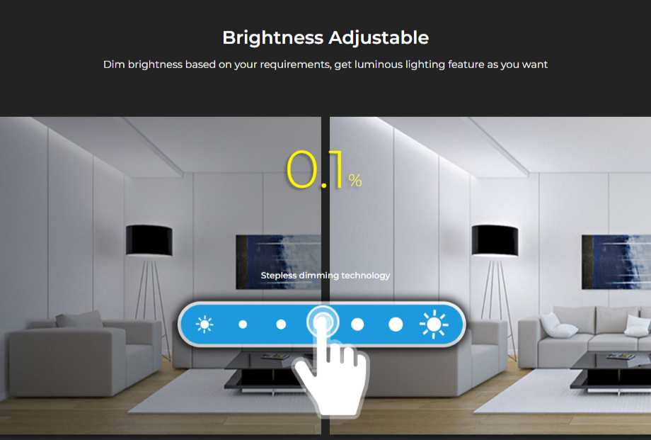 B1-B - 4-Zone Panel Remote (Brightness) Black