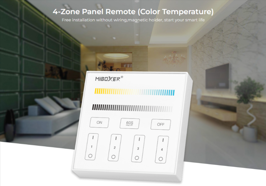 B2 - 4-Zone Panel Remote (Color Temperature)