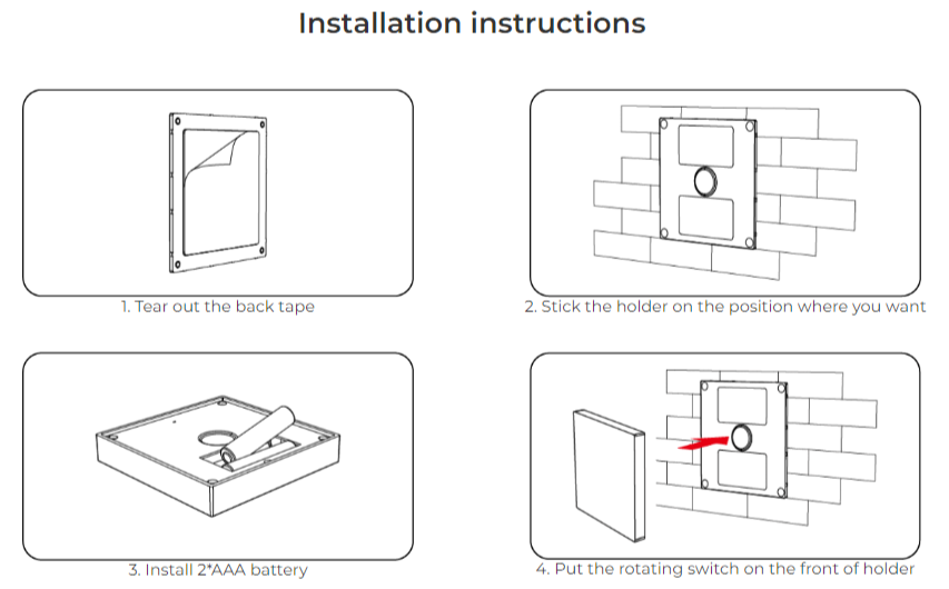 B2 - 4-Zone Panel Remote (Color Temperature)