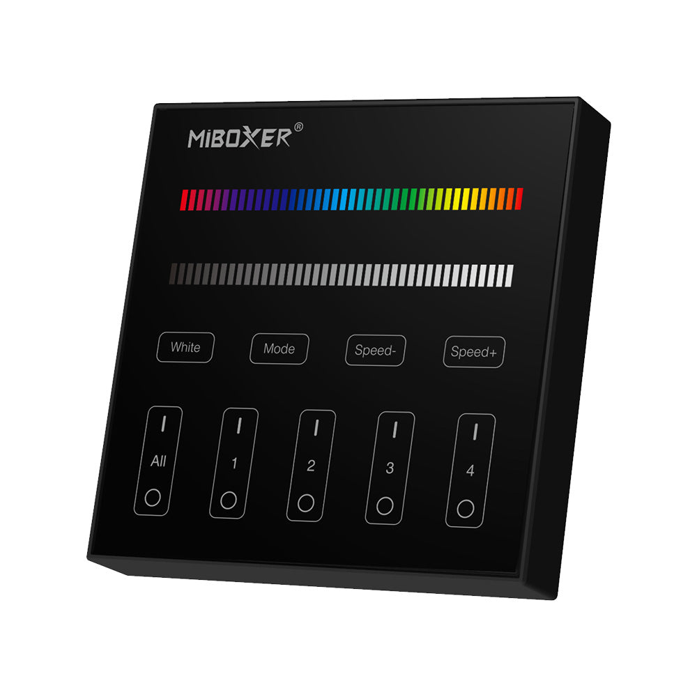 B3-B - 4-Zone Panel Remote (RGBW) Black
