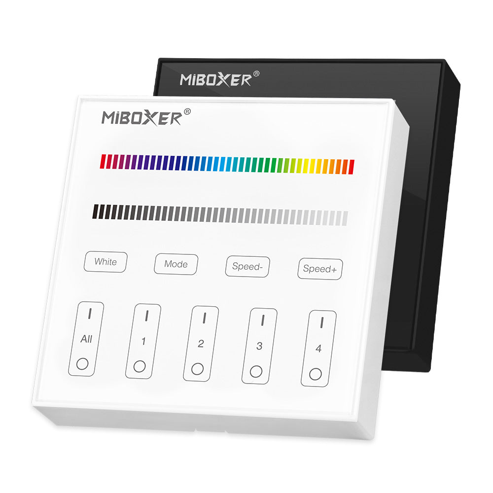B3-B - 4-Zone Panel Remote (RGBW) Black