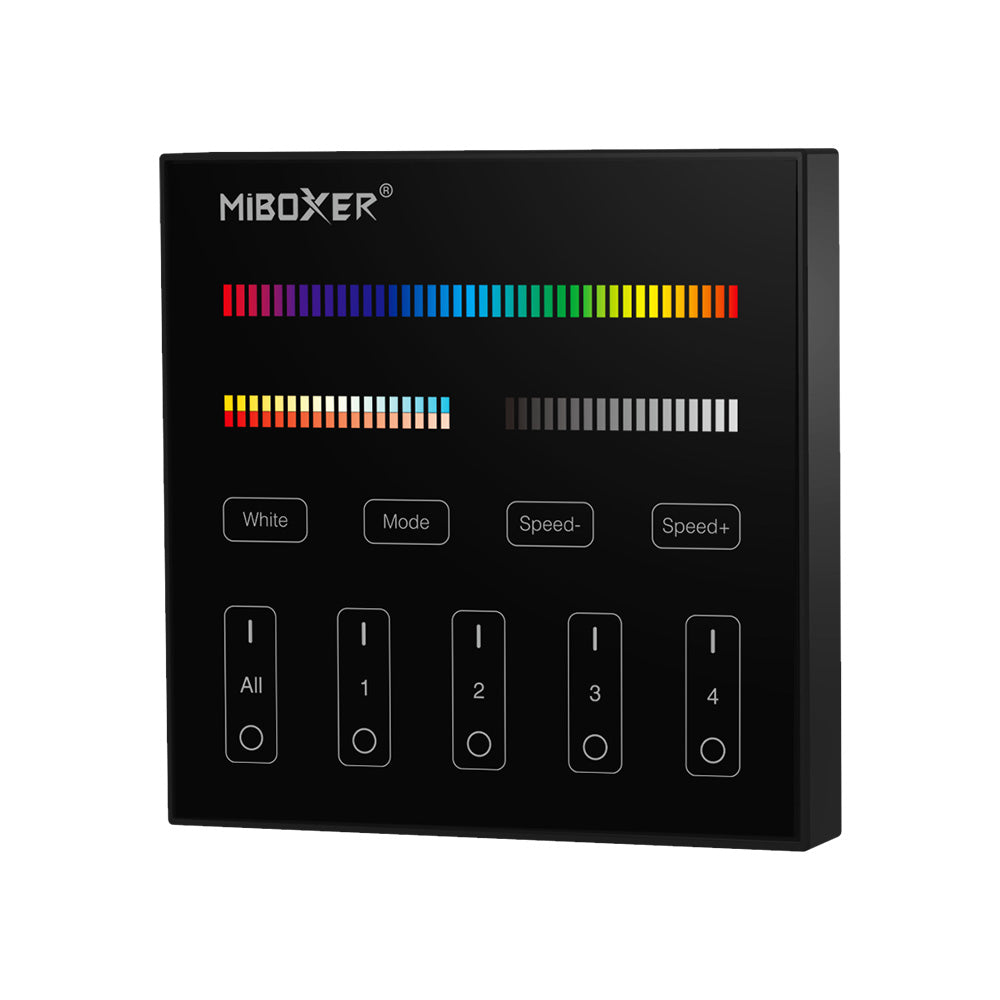 B4-B - 4-Zone Panel Remote (RGB+CCT) Black