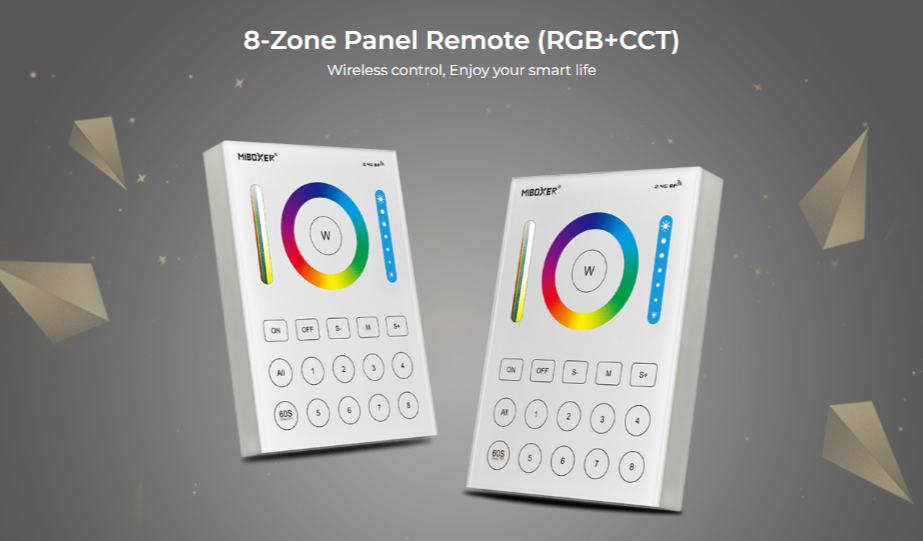 Miboxer B8 - 8-Zone Smart Panel Remote (RGB+CCT) – CEILEX INC