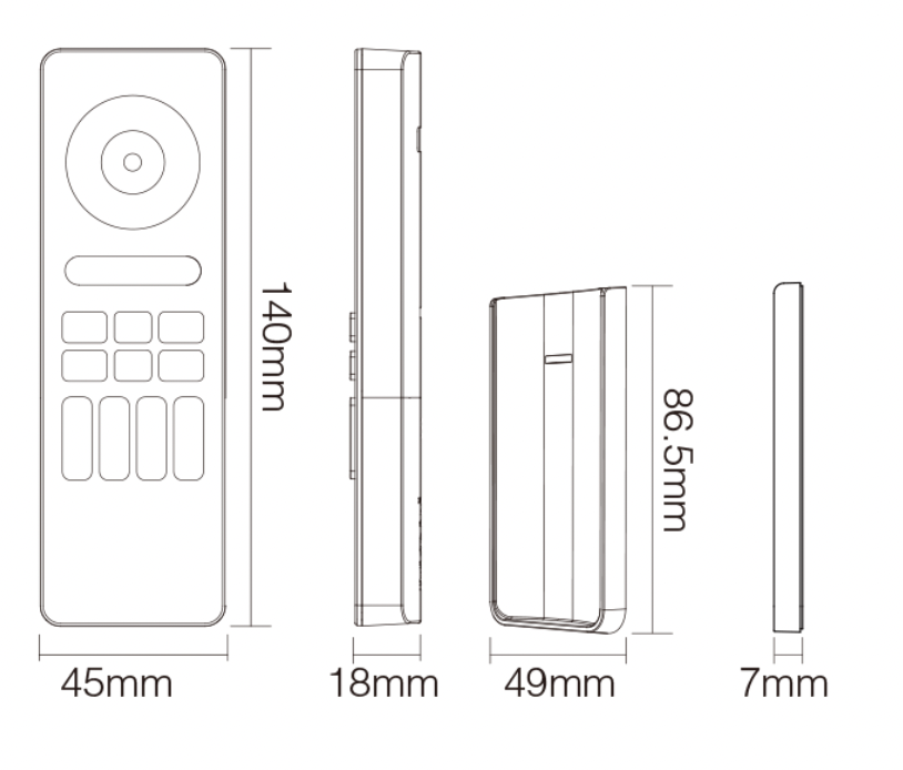 C5-W - 4-Zone RGB+CCT Remote (White)