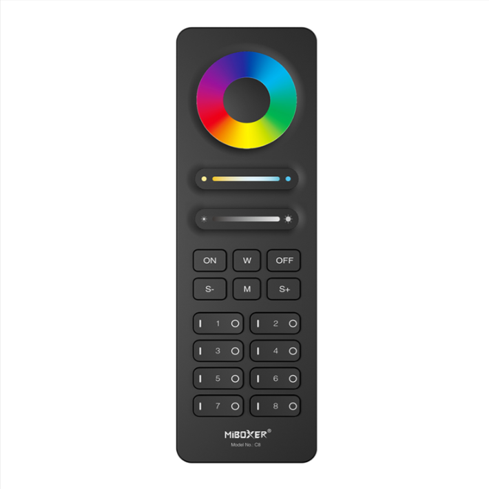 C8-B - 8-Zone RGB+CCT Remote (Black)