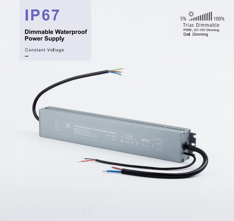 Triac Dimmable LED Driver 24V 300W IP67 ETL Listed Compatible with Lutron Dimmer, Transformer for LED Lights, Slim Waterproof Dimmable Power Supply 3 in 1 PWM.0/1-10V Dimming