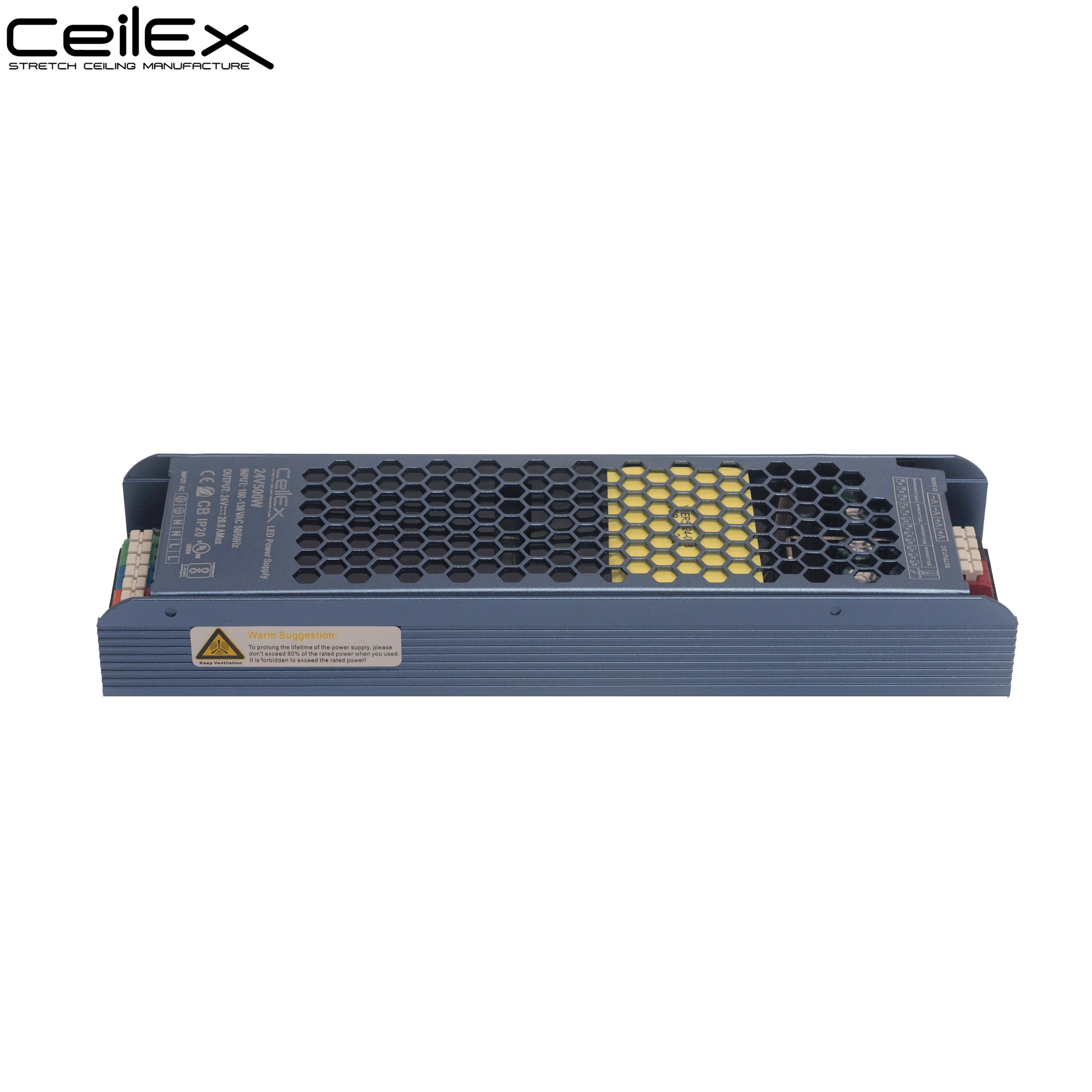 LED Driver 24V 500W IP20 UL Listed, Transformer for LED Lights, LED Power Supply 100-130 VAC 50/60Hz