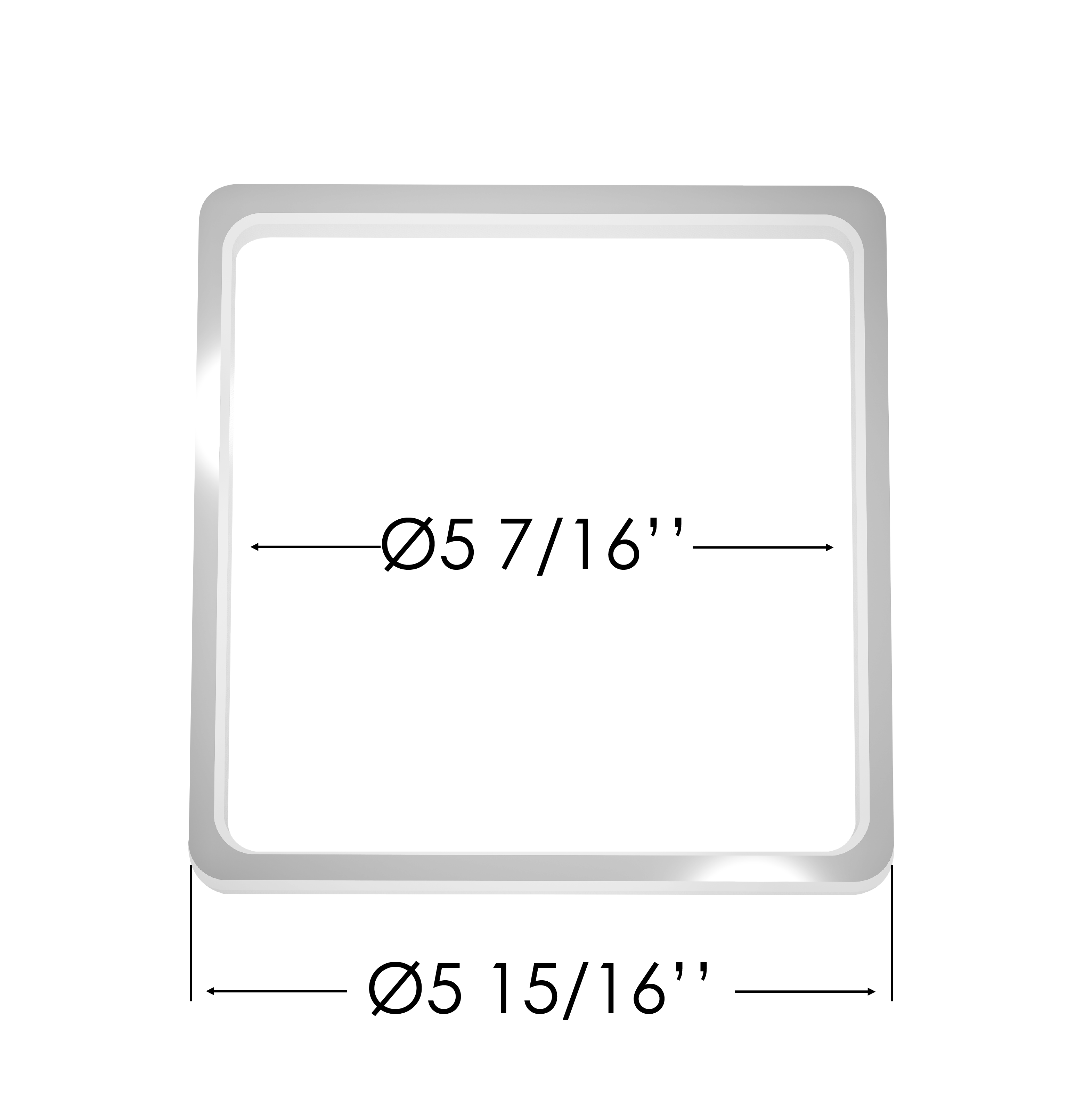 150x150 mm (6"x6") Square Thermal Reinforcement Ring for Spotlights