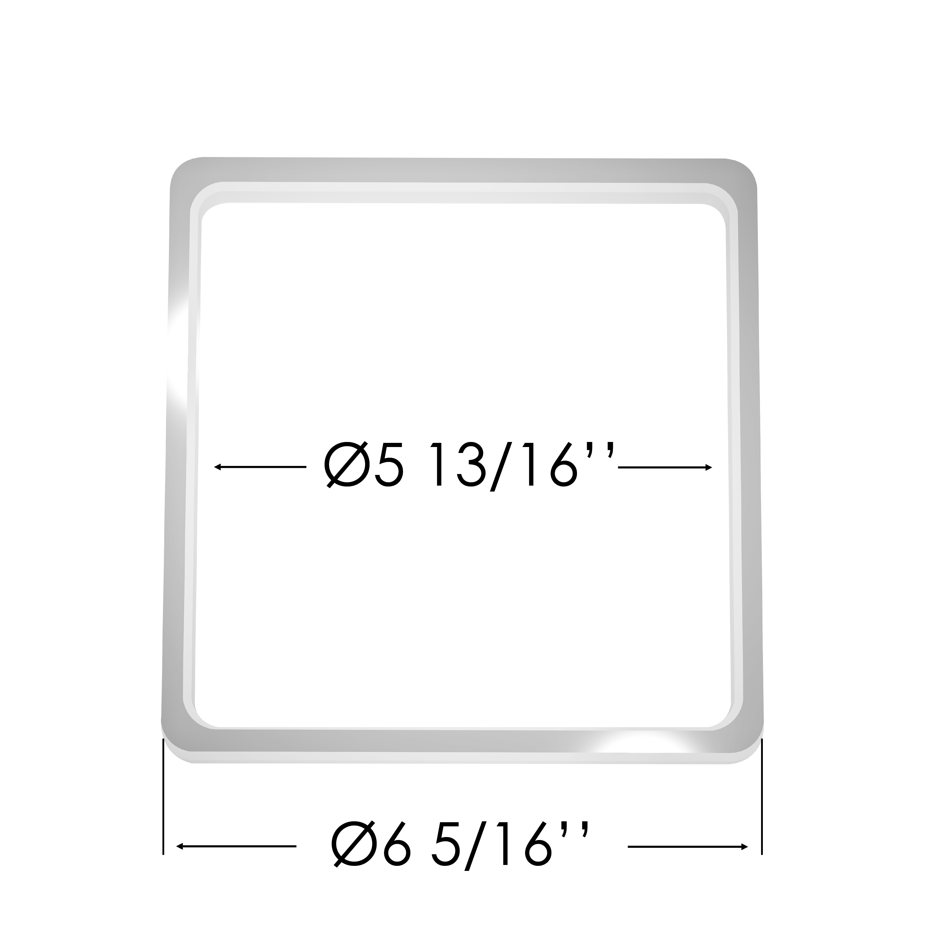 160x160 mm (6 1/4"x6 1/4") Square Thermal Reinforcement Ring for Spotlights