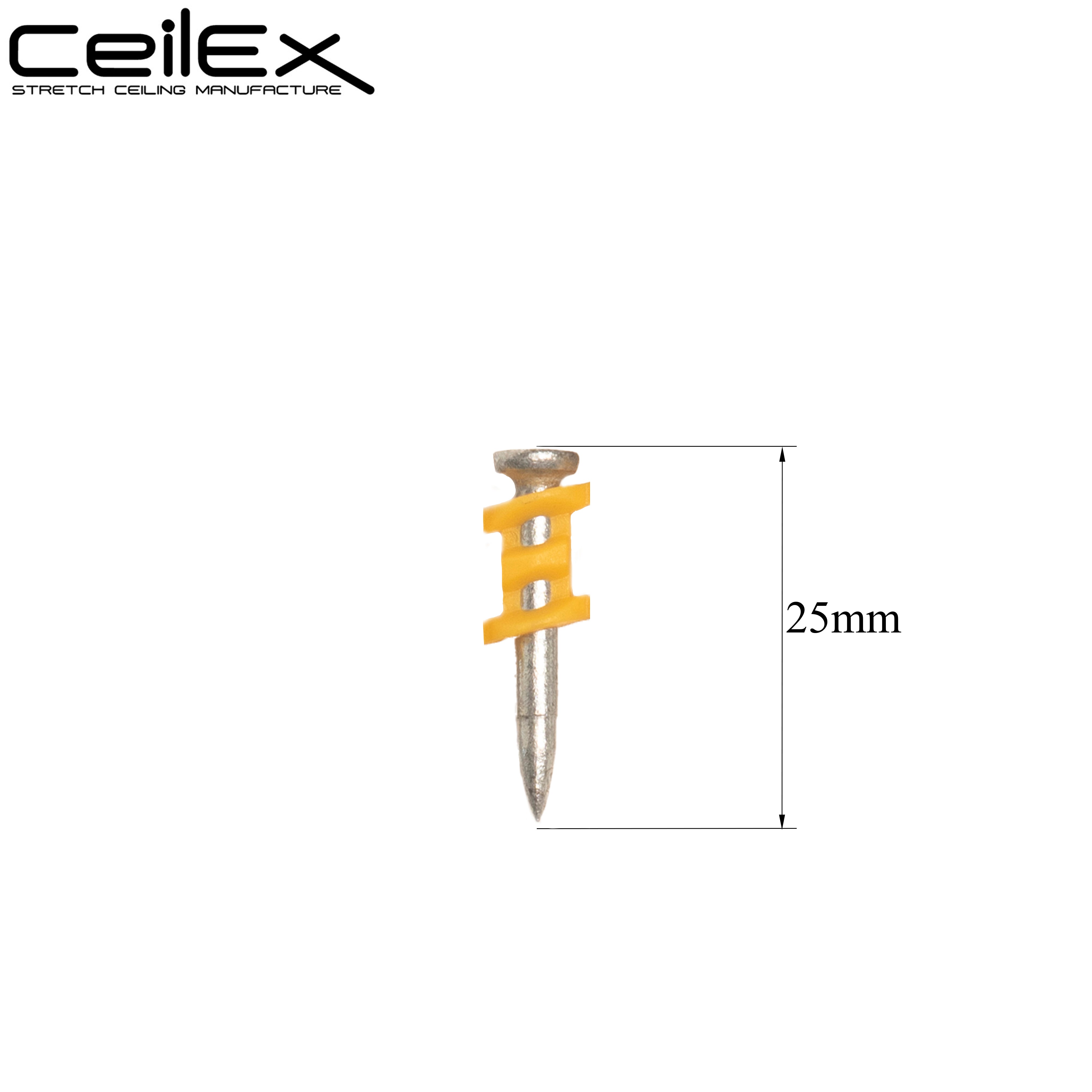 1005x Collated Concrete Nails 1'' (25mm) - for DeWalt DCN890