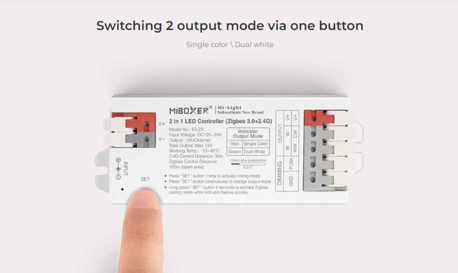 E2-ZR - 2 in 1 LED Controller (Zigbee 3.0 +2.4G)