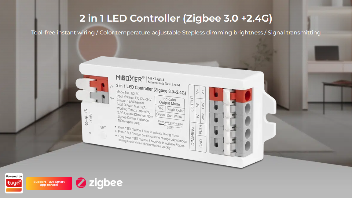 E2-ZR - 2 in 1 LED Controller (Zigbee 3.0 +2.4G)