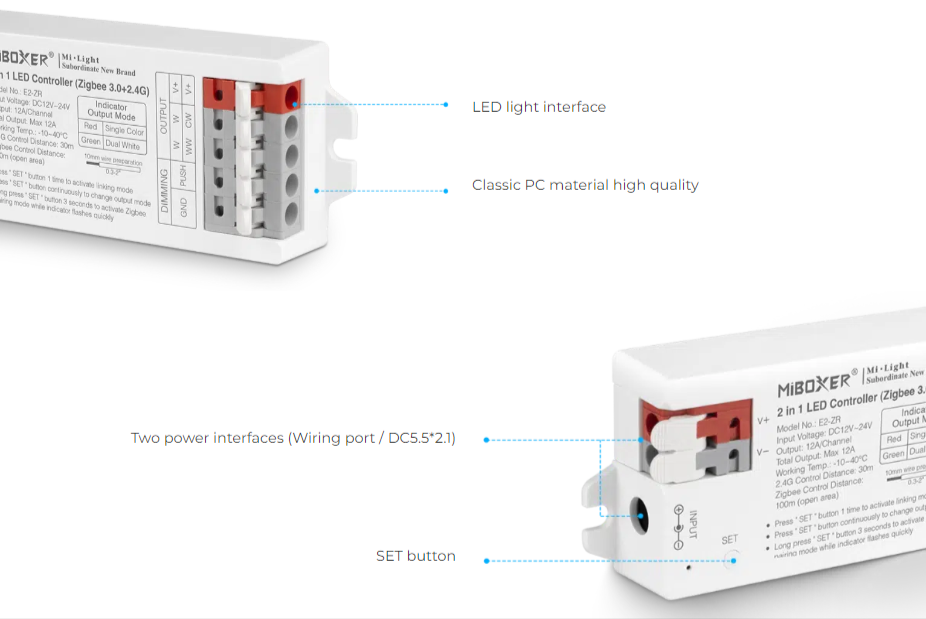 E2-ZR - 2 in 1 LED Controller (Zigbee 3.0 +2.4G)