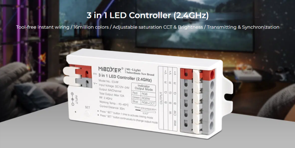 E3-RF - 3 in 1 LED Controller (2.4GHz)