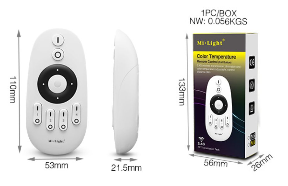 FUT007 - 4-Zone CCT Remote