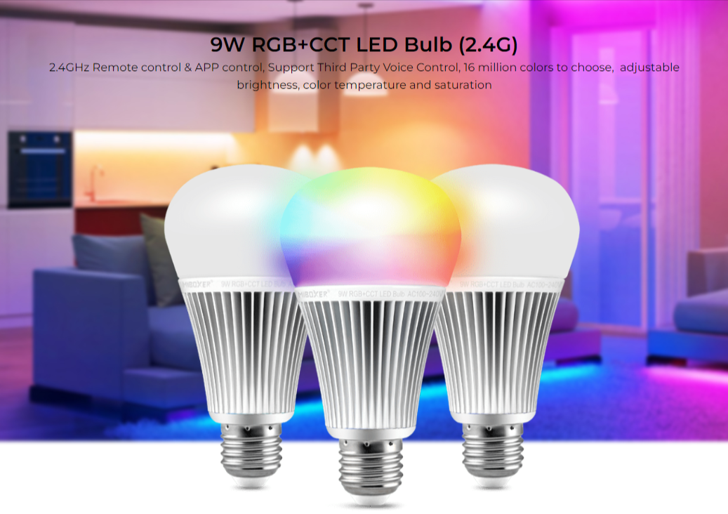 FUT012 - 9W RGB+CCT LED Bulb (2.4G)