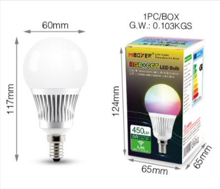 FUT013 - 5W E14 RGB+CCT LED Bulb (2.4G)