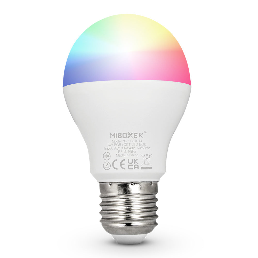 FUT014 E26 - 6W RGB+CCT LED Bulb (2.4G)