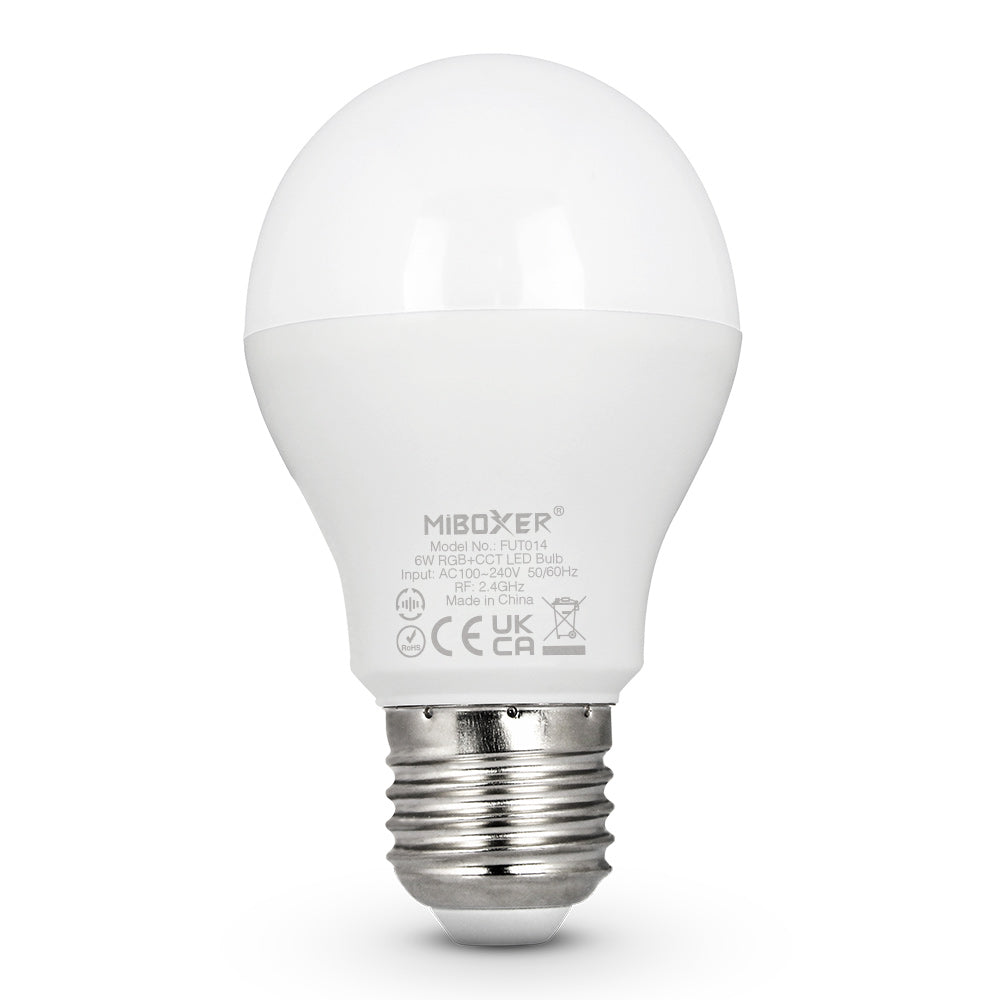 FUT014 E26 - 6W RGB+CCT LED Bulb (2.4G)