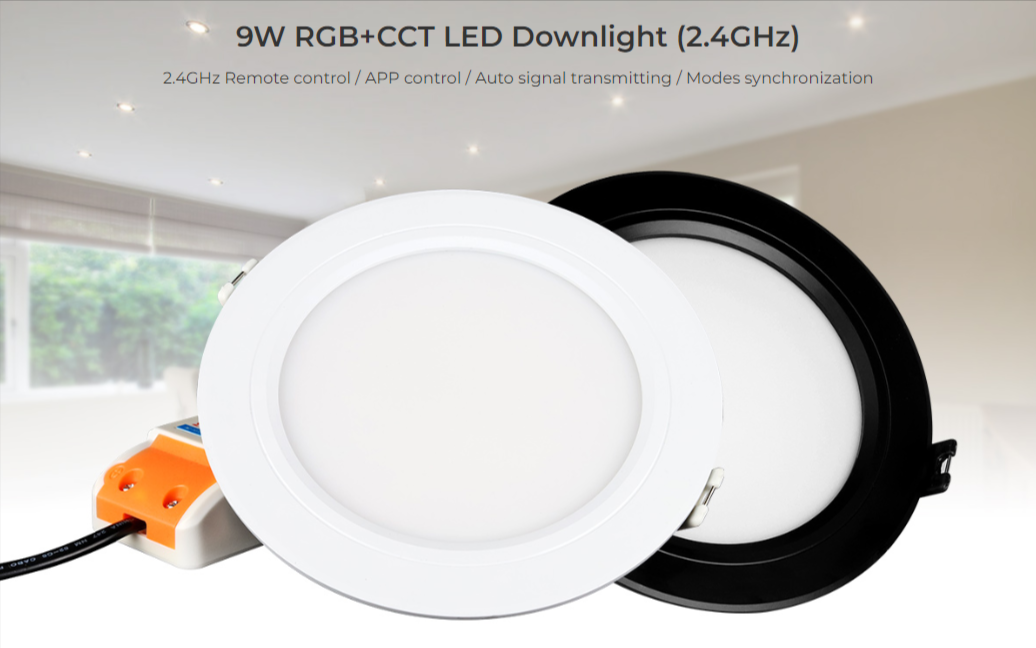 FUT061-B - 9W RGB+CCT LED Downlight (2.4GHz) Black