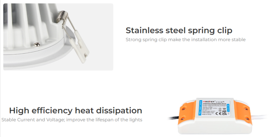 FUT063 - 6W RGB+CCT Waterproof LED Downlight (2.4GHz)