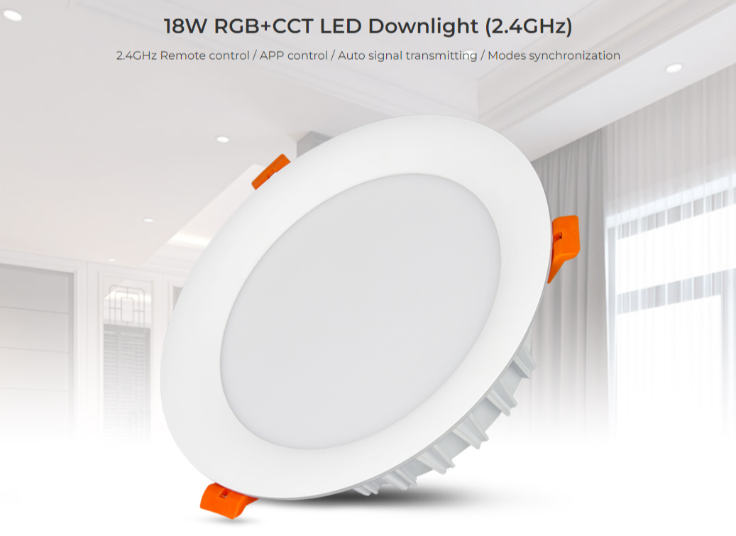 FUT065 - 18W RGB+CCT LED Downlight (2.4GHz)