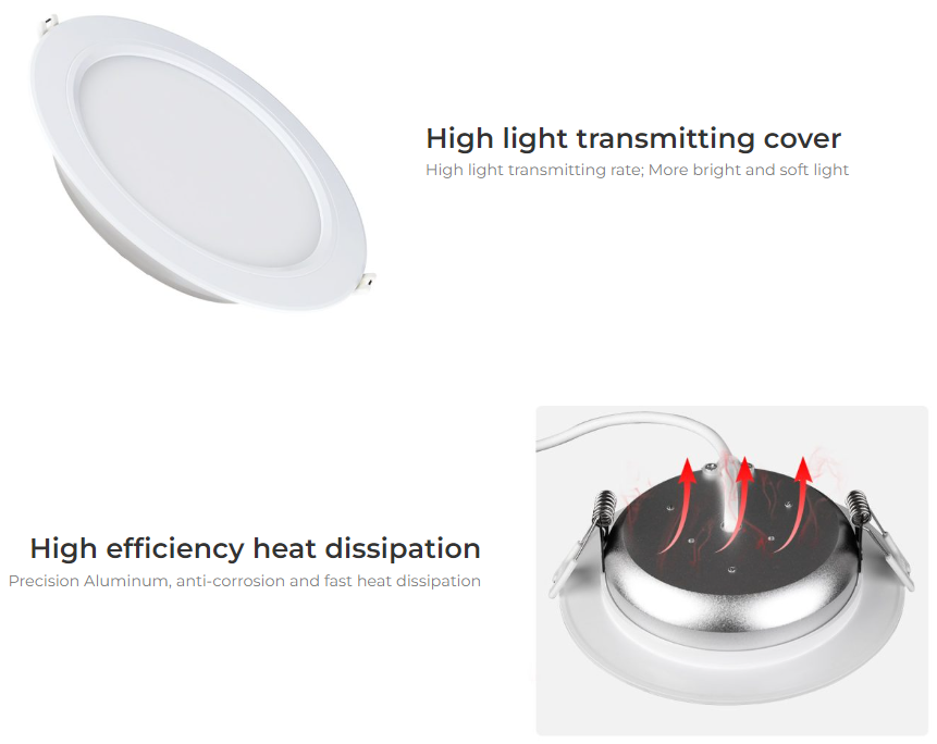 FUT066-W - 12W RGB+CCT LED Downlight (2.4GHz) White