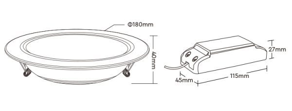 FUT066-W - 12W RGB+CCT LED Downlight (2.4GHz) White