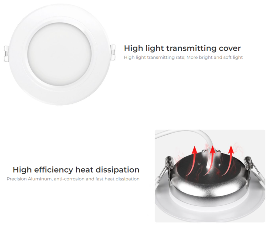 FUT068-W - 6W RGB+CCT LED Downlight (2.4GHz) White