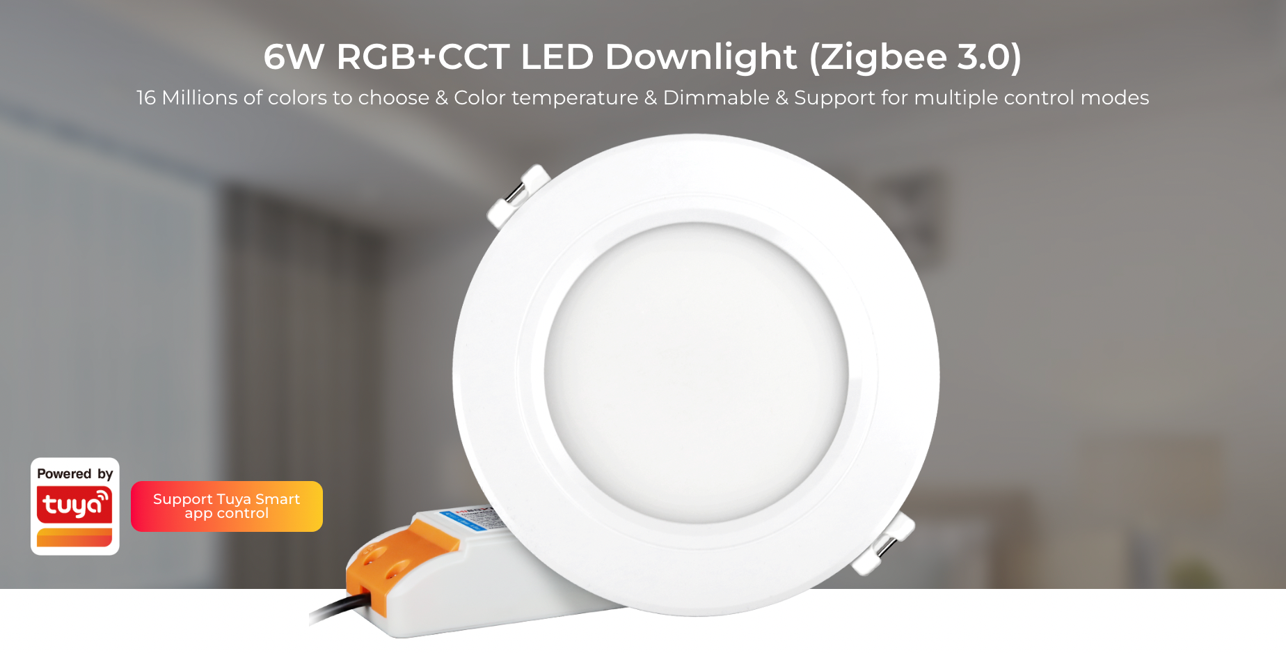 FUT068Z - 6W RGB+CCT LED Downlight (Zigbee 3.0)