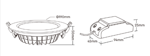 FUT069 - 15W RGB+CCT Waterproof LED Downlight (2.4GHz)