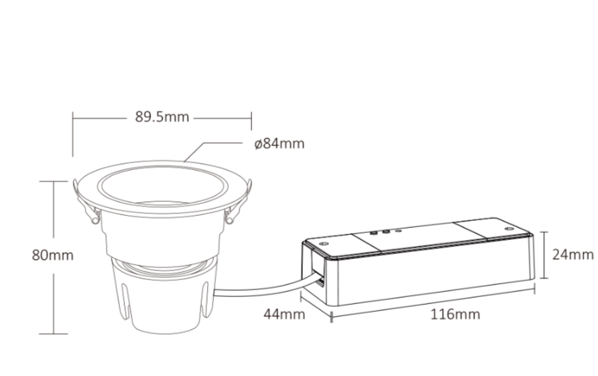 FUT077 - 9W Deep Anti-glare LED RGB+CCT Downlight (2.4GHz)