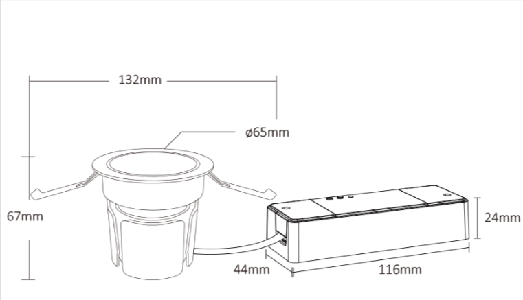 FUT078 - 9W Deep Anti-glare LED RGB+CCT Downlight (2.4GHz)