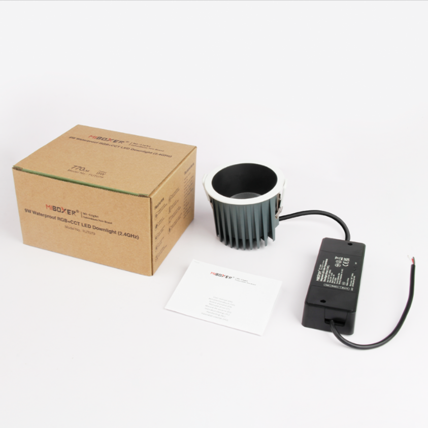 FUT079 - 9W Waterproof RGB+CCT LED Downlight (2.4GHz)
