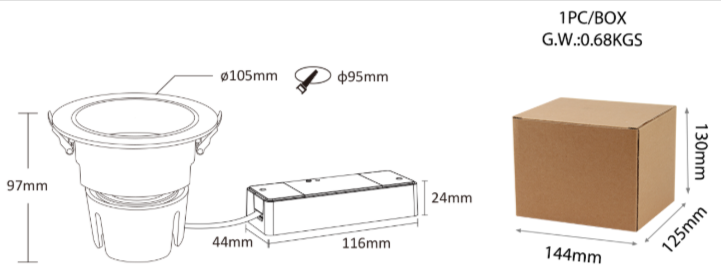 FUT081 - 18W Deep Anti-glare LED RGB+CCT Downlight (2.4GHz)