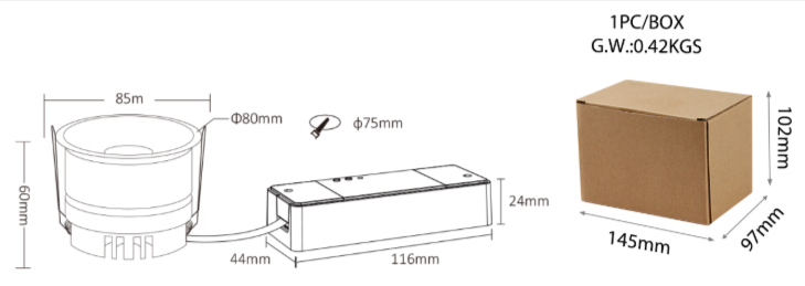 FUT083 - 9W Anti-glare Dual White LED Downlight (2.4GHz)