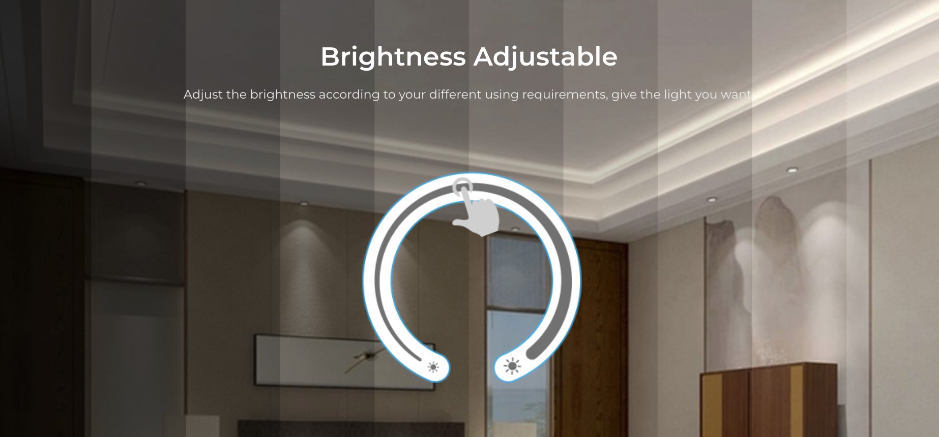 FUT087-W - 1-Zone Touch Dimming Brightness Remote White