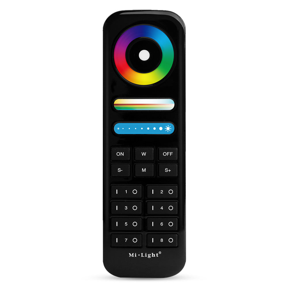 FUT089-B - 8-Zone RGB+CCT Remote Black