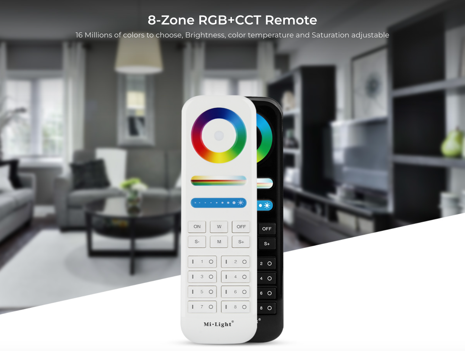 FUT089-W - 8-Zone RGB+CCT Remote White